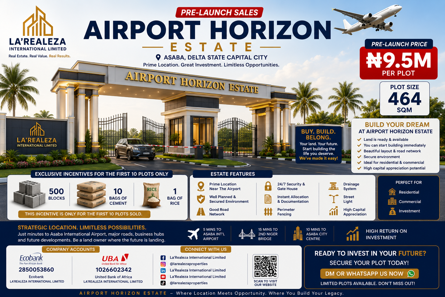 Airport Horizon Estate | Premium Estate Plots Near Asaba Airport