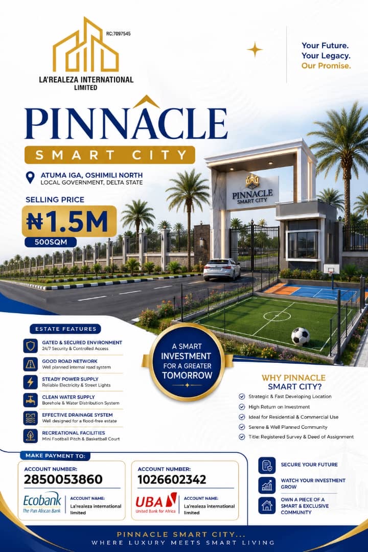 Pinnacle Smart City | Land for Sale in Asaba, Delta State | LA’REALEZA INTERNATIONAL