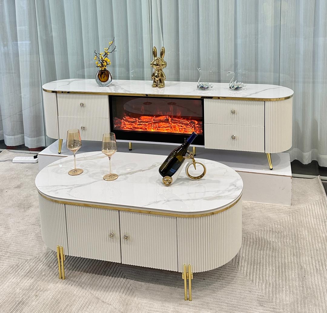 Luxury Modern TV Stand and Coffee Table Set | Premium Furniture in Asaba